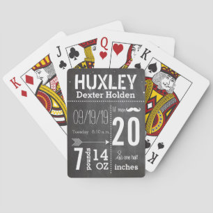 Baraja De Cartas Baby Boy Mustache lil' Man Vintage Retro