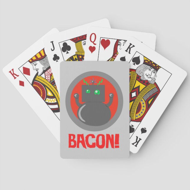 Baraja De Cartas Bacon Robot (Reverso)