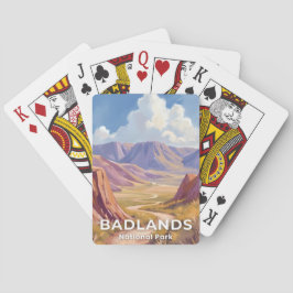 Baraja De Cartas Badlands National Park South Dakota Travel Art
