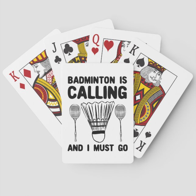 Baraja De Cartas Badminton - Badminton está llamando (Reverso)