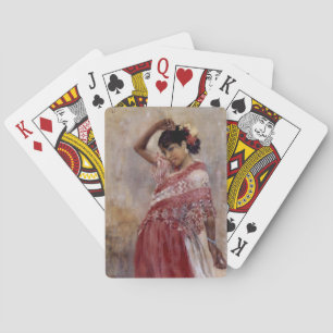 Baraja De Cartas Bailando gitana romaní (por Albert Edelfelt)