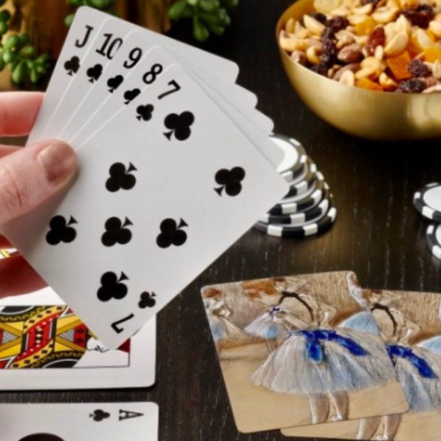 Baraja De Cartas Bailarín de Degas con cinta azul (Poker cards easy to shuffle, smooth card stock. Dimensions: 2.5" x 3.5”. 
)