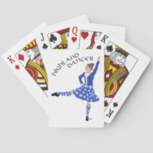 Baraja De Cartas Bailarín de las Tierras Altas en Azul