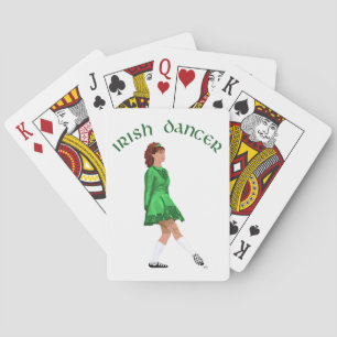 Baraja De Cartas Bailarín Irlandés de Zapato Blando en Verde