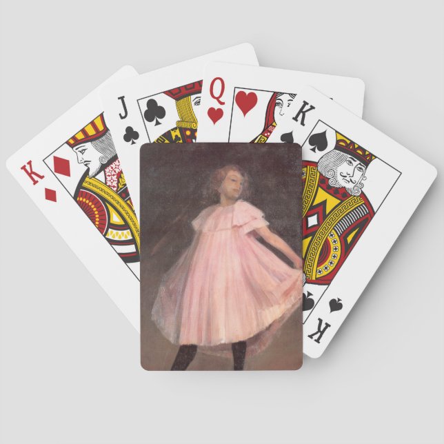 Baraja De Cartas Bailarina en un vestido rosa (Reverso)