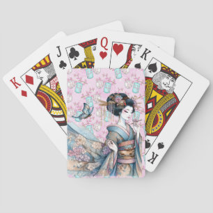 Baraja De Cartas Bailarina Geisha Asiática
