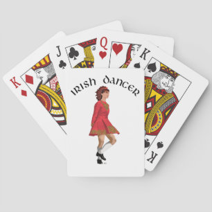 Baraja De Cartas Bailarina Irlandesa de Rojo