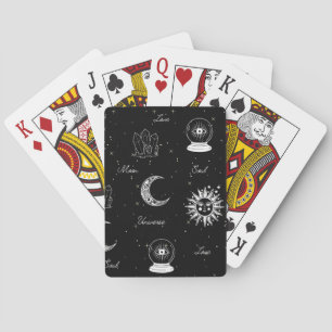 Baraja De Cartas Bajo las tarjetas celestes de la luna