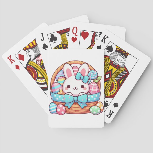 Baraja De Cartas Bakset de conejo de Pascua (Reverso)