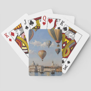 Baraja De Cartas Balanceo del aire sobre la pintura al petróleo de