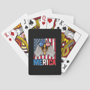 Baraja De Cartas Bald Eagle Merica 4 de Julio