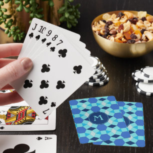 Baraja De Cartas Baldosas azul oscuro