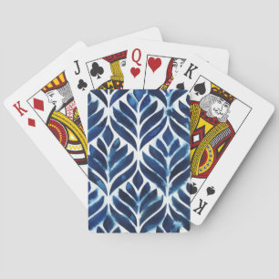 Baraja De Cartas Baldosas de acuarela de cobalto IV