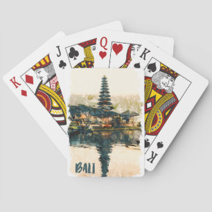 Baraja De Cartas Bali Indonesia Asia Ulun Danu Beratan Travel