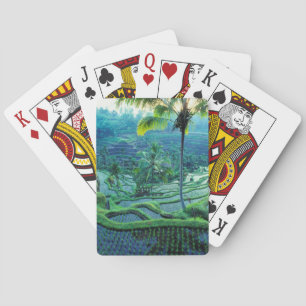 Baraja De Cartas Bali Visión General De Las Terrazas De Arroz