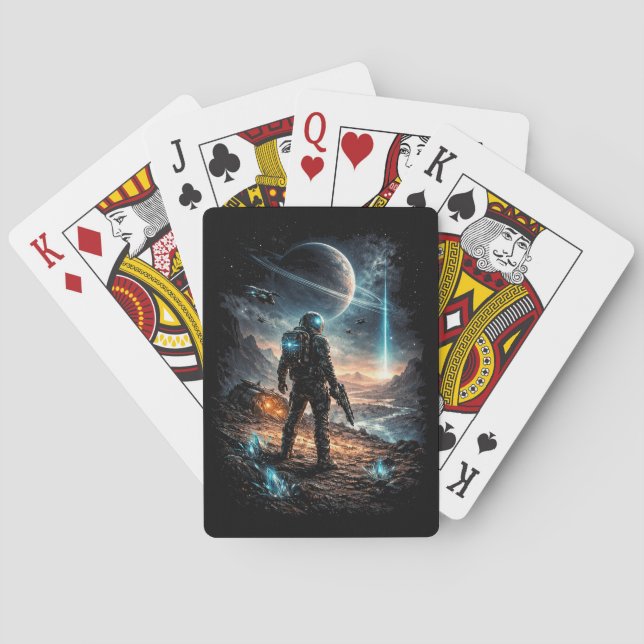 Baraja De Cartas Baliza en el mundo distante (Reverso)