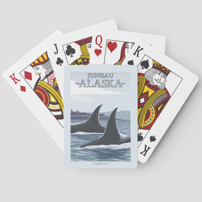 Baraja De Cartas Ballenas #1 - Juneau, Alaska de la orca (Reverso)