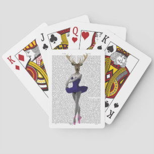 Baraja De Cartas Ballerina Deer en azul