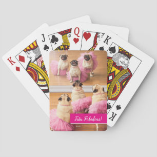 Baraja De Cartas Ballerina Pugs En Tutus