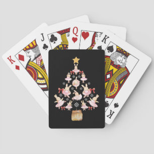 Baraja De Cartas Ballet Ballerina Bunny Árbol de Navidad