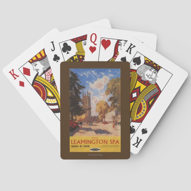 Baraja De Cartas Balneario real, poster británico de los (Reverso)