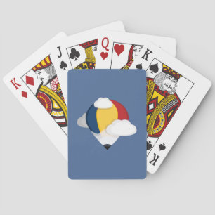 Baraja De Cartas Balón de aire caliente y tarjetas de reproducción