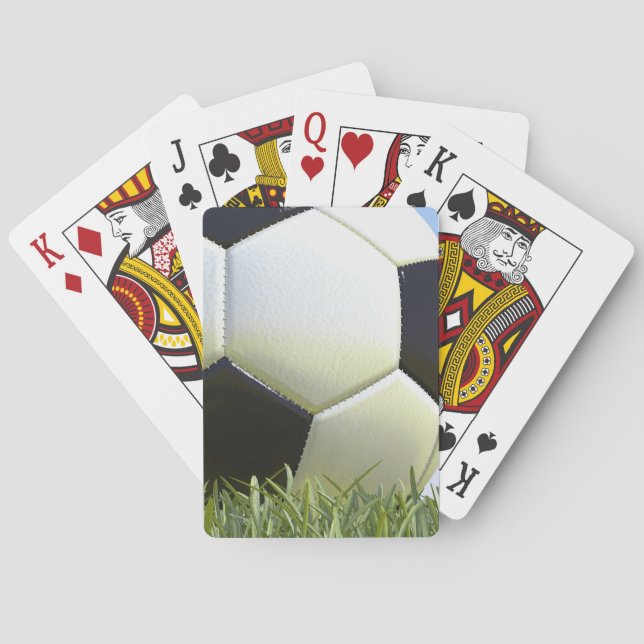 Baraja De Cartas Balón de fútbol en hierba (Reverso)