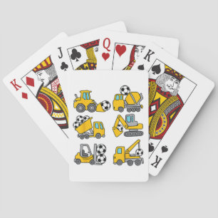 Baraja De Cartas Balón de Fútbol Niños Fútbol Camiones de Construcc