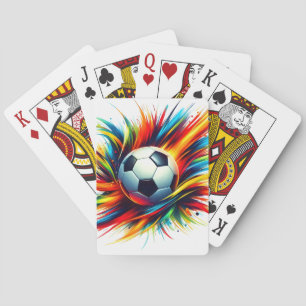 Baraja De Cartas Balón de fútbol Splash Futurista Abstracto