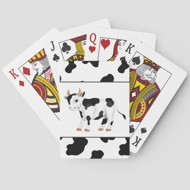 Baraja De Cartas Baloncestas divertidas para vacas rurales (Reverso)