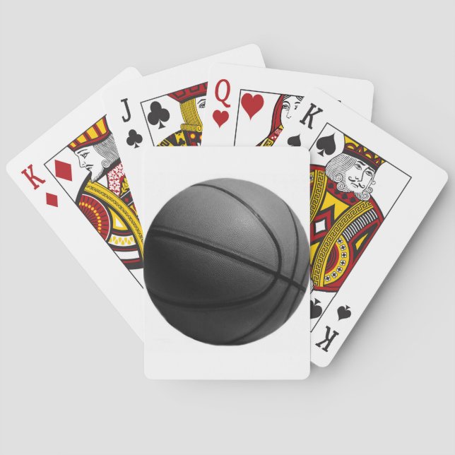 Baraja De Cartas Baloncesto blanco y negro (Reverso)