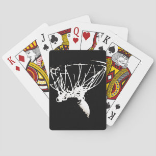 Baraja De Cartas Baloncesto de arte pop blanco negro
