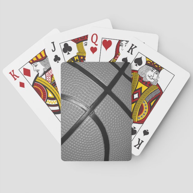 Baraja De Cartas Baloncesto de Cierre Blanco y Negro (Reverso)