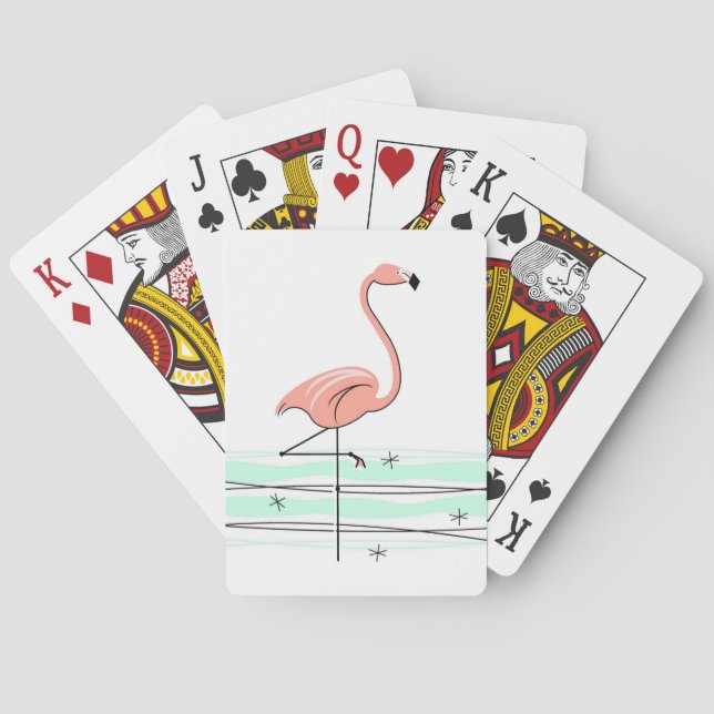 Baraja De Cartas Baloncesto del océano Flamingo (Reverso)