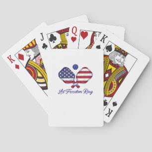 Baraja De Cartas Baloncesto patriótico deja que la libertad anduvie