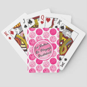 Baraja De Cartas Baloncesto rosa y bolas blancas personalizadas