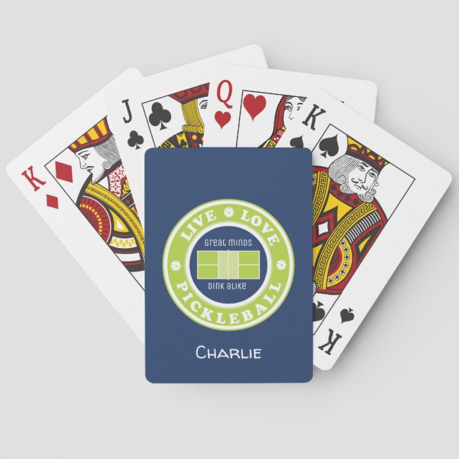 Baraja De Cartas Baloncesto: vivo, amor, pickleball, texto personal (Reverso)