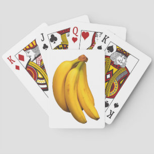 Baraja De Cartas Bananas amarillas en un racimo rectangular