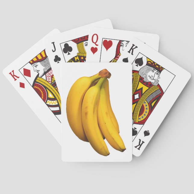 Baraja De Cartas Bananas amarillas en un racimo rectangular (Reverso)