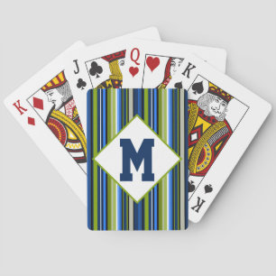 Baraja De Cartas Banda deportiva Azul y Verde