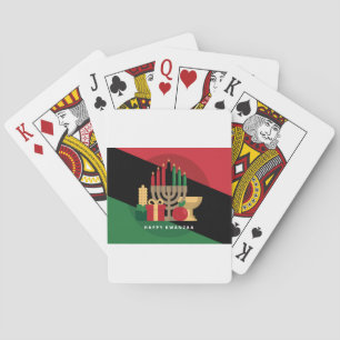 Baraja De Cartas banda diagonal Happy Kwanzaa