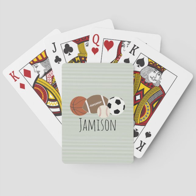 Baraja De Cartas Banda verde para los niños (Reverso)