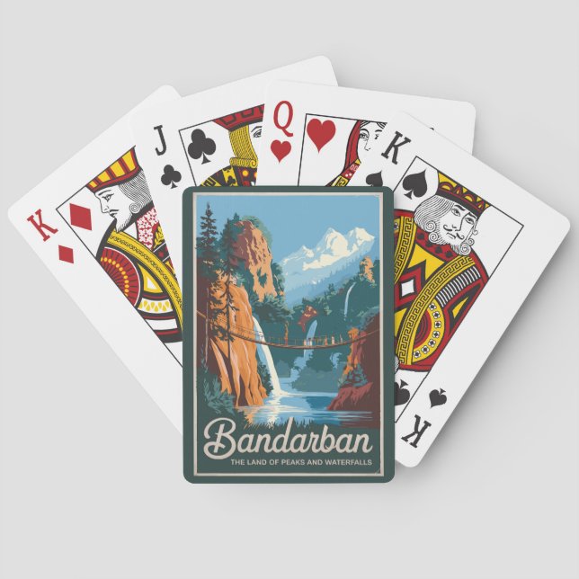 Baraja De Cartas Bandarban Bangladesh Viaje de arte (Reverso)