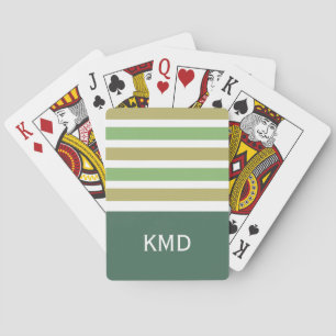 Baraja De Cartas Bandas anchas de juego en monograma personalizado