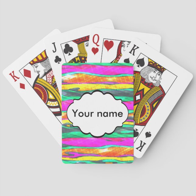 Baraja De Cartas Bandas de acuarela (Reverso)
