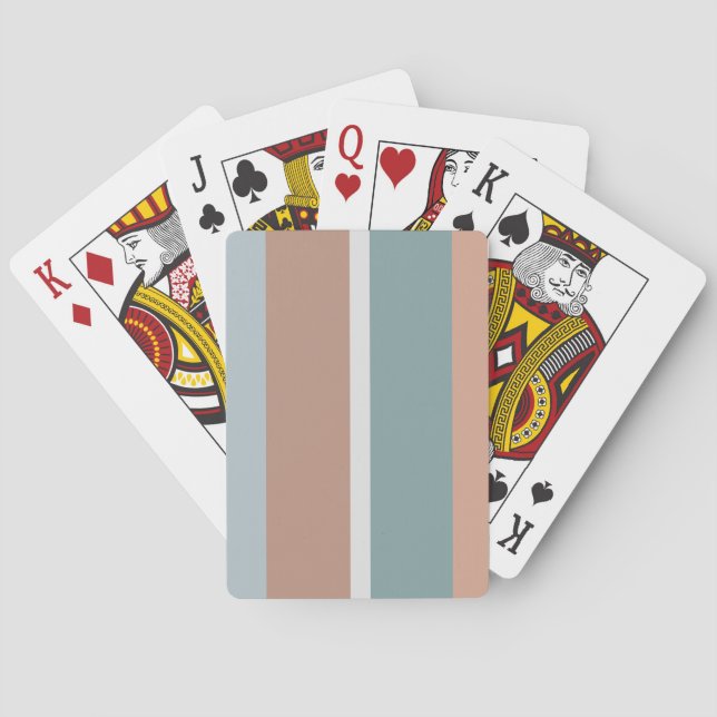 Baraja De Cartas Bandas de colores silenciadas (Reverso)