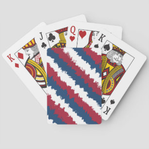 Baraja De Cartas Bandas Guay rojas, blancas y azules