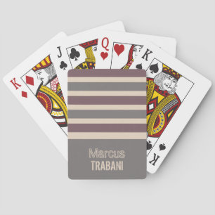 Baraja De Cartas Bandas Patrón personalizado monograma tarjetas de
