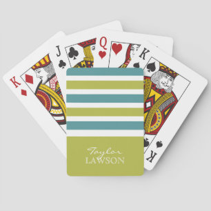Baraja De Cartas Bandas Patrón personalizado monograma tarjetas de 