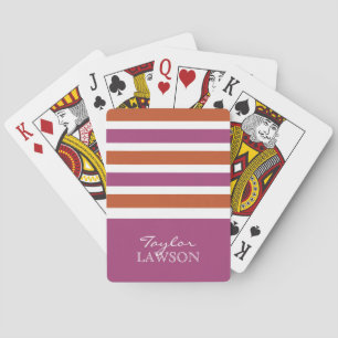 Baraja De Cartas Bandas Patrón personalizado monograma tarjetas de 